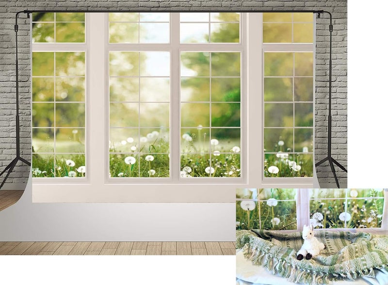 Kate 10x6.5ft Spring Nature Flowers Backgrounds for Photography Interior Window Scene Backdrops Photo Studio Portrait Family Holiday Party Shooting Video Props - Image 1